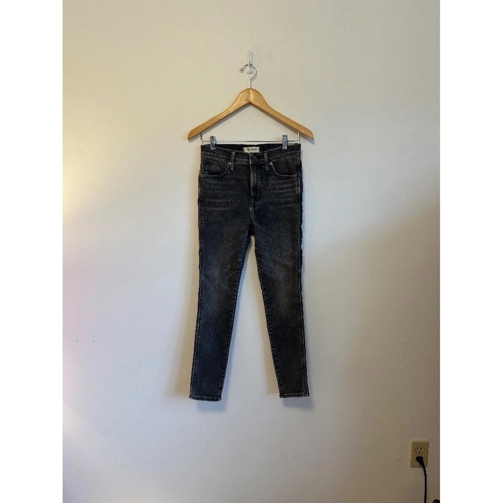 Madewell High Rise Skinny Jeans in Faded Black | Size 26 Petite - Picture 5 of 14
